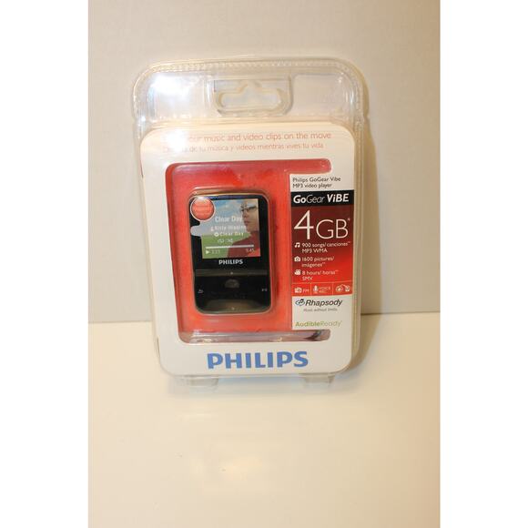 Philips GoGear Vibe 4GB Black MP3 Music/Video Player New Sealed - Picture 1 of 2